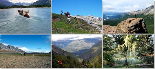 bilderstrecke mit landschaften und wanderritten illustration zum angebot auf augenhoehe der kondore